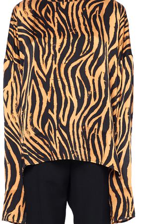 Шелковая блузка с анималистичным принтом Faith Connexion W1709T00070 купить с доставкой