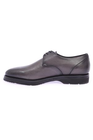 Кожаные дерби с мехом Santoni MGKE15266 G43 Серый