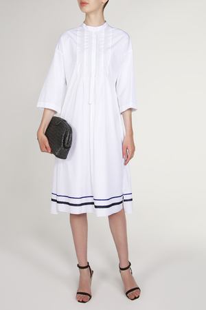Хлопковое платье-рубашка AGNONA Agnona u2096 r2050y n00 Белый купить с доставкой