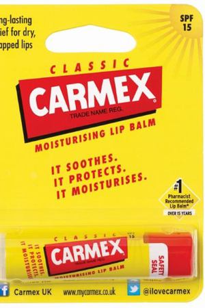 CARMEX Бальзам классический для губ SPF 15 (стик) / Lip Balm Stick 4,25 г Carmex 006976 купить с доставкой