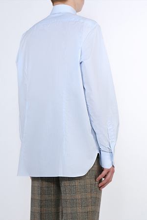 Хлопковая рубашка в полоску Zilli Zilli 4702/ Голубой Полоска вариант 2 купить с доставкой