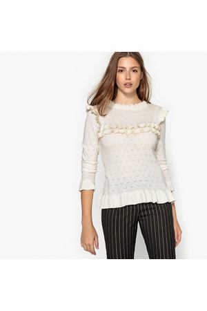 Пуловер с круглым вырезом и воланами  PRUNE Suncoo 122018 купить с доставкой