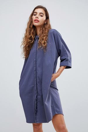 Джинсовое платье-рубашка Monki - Синий Monki 165442