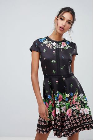 Приталенное платье Ted Baker Daissie Florence - Мульти TED BAKER 49010 купить с доставкой