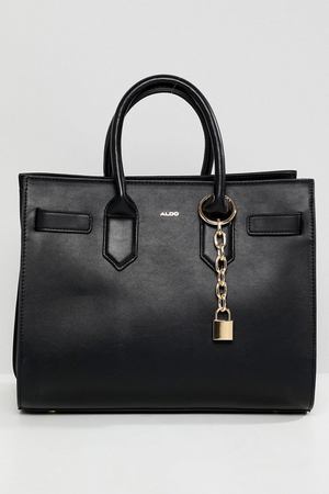Черная сумка-тоут с металлическим замочком ALDO - Черный ALDO 145145 купить с доставкой