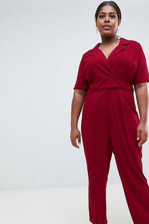 Комбинезон с запахом ASOS DESIGN Curve - Красный ASOS Curve 42189