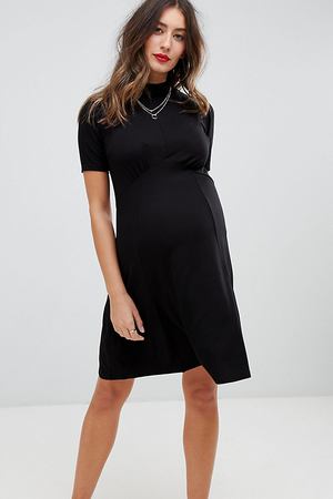 Короткое приталенное платье с воротником поло и пышными рукавами ASOS ASOS Maternity 94453