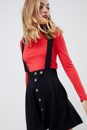 Мини-юбка на пуговицах с сарафанными бретельками ASOS DESIGN Petite ASOS Petite 103024