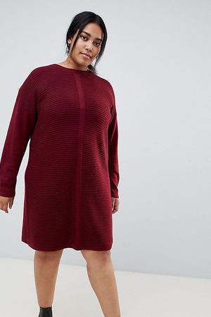 Вязаное платье мини ASOS DESIGN Curve - Красный ASOS Curve 5354