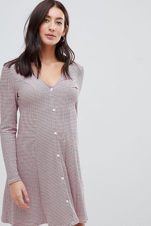 Чайное платье в полоску на пуговицах ASOS DESIGN Maternity - Мульти ASOS Maternity 28516