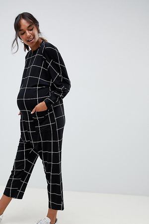 Трикотажный комбинезон в клетку с рукавами летучая мышь ASOS DESIGN Ma ASOS Maternity 63564