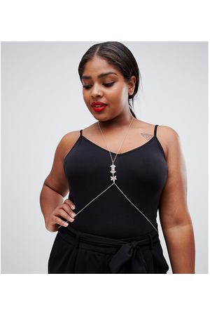 Золотистая цепочка с камнями ASOS DESIGN Curve - Золотой ASOS Curve 86896