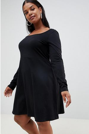 Короткое приталенное платье мини с длинными рукавами ASOS DESIGN Curve ASOS Curve 35202