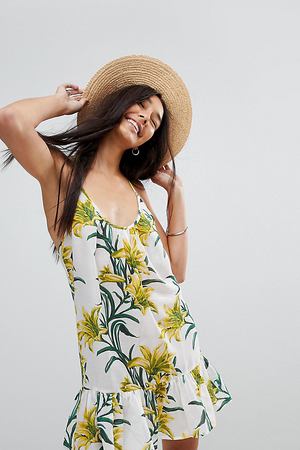 Пляжное платье с принтом лилий ASOS DESIGN Tall - Мульти ASOS Tall 19402