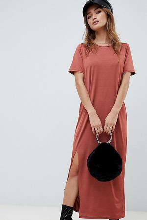 Платье-футболка макси ASOS DESIGN Petite - Оранжевый ASOS Petite 19292