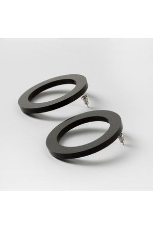 Серьги Luch Design ear-circles-one black купить с доставкой